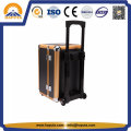 Gold & Black Aluminum Trolley Cosmetic Makeup Case Hb-3332